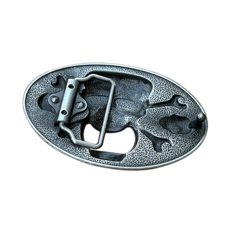 Zinc alloy skull bottle opener belt buckle western cowboy style