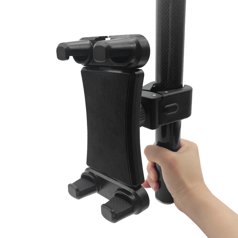 Pole clamp With Universal Phone Holder Tablet Notebook Handbook Flat Bracket Cradle Data Collector For GPS Total Station Survey