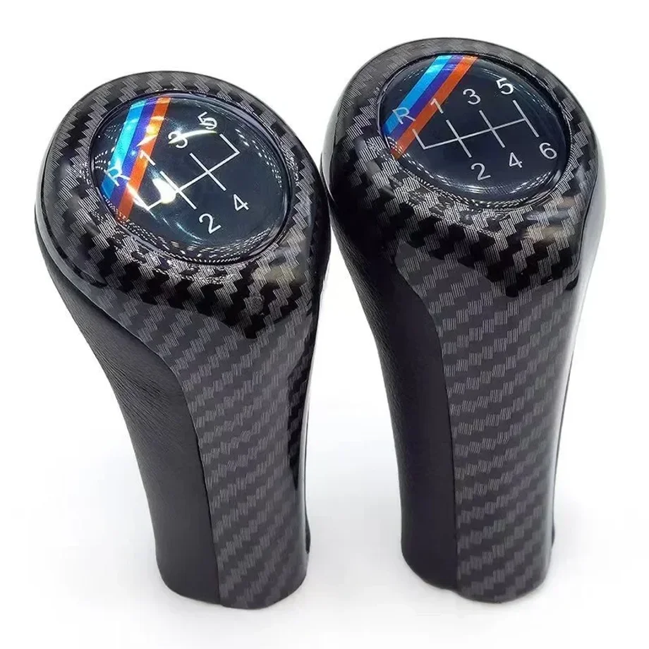 Carbon Leather Gear Shift Knob for BMW 1 3 5 6 Series M3 M4 M5 X5 X6 E30 E32 E34 E36 E38 E39 E46 E53 E60 E83 E84 E87 E90 E91 E92