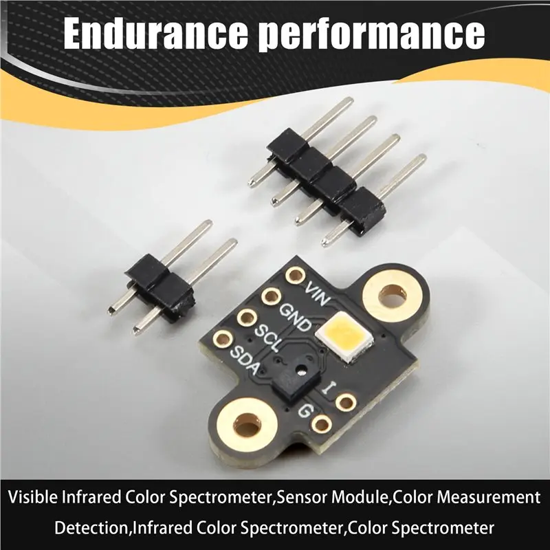 Y42A-Visible Infrared Color Spectrometer AS7341-V2 Sensor Module Color Temperature Illuminance Color Measurement Detection