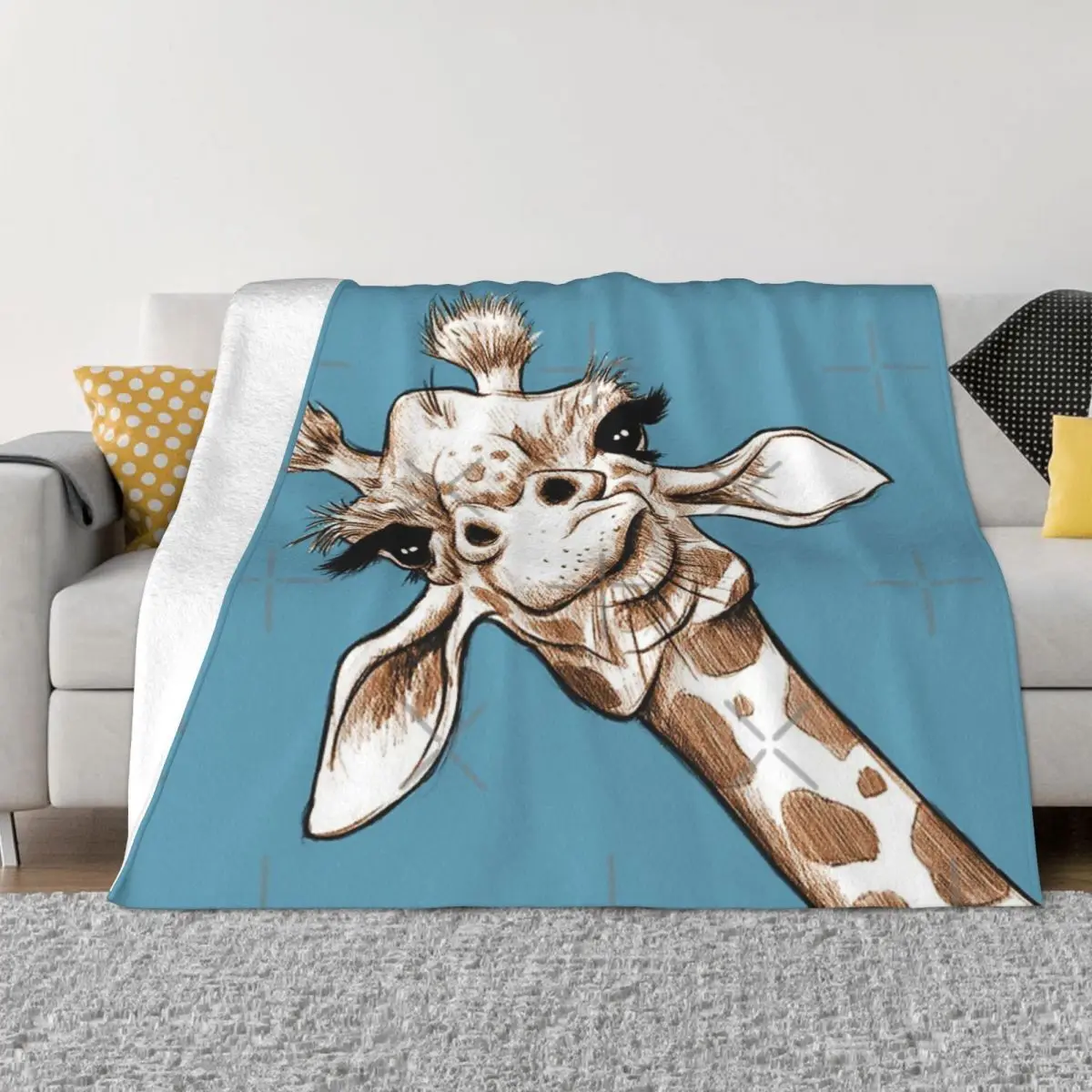 Sketch Giraffe Art 2 Plush Bed Blankets Quilt For Bed Blankets And Throws Throw Blanket