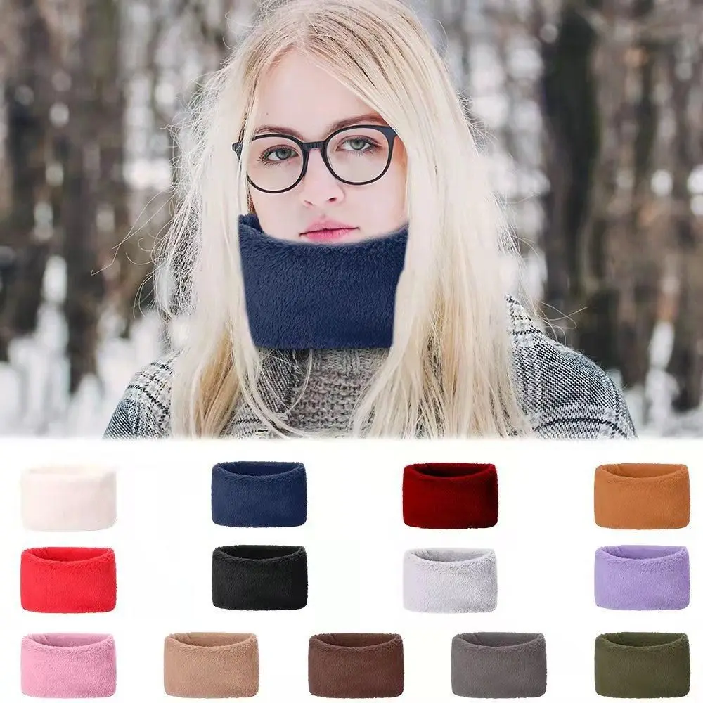 

Thickening Neck Warmer Collar Neck Protection Windproof Solid Color Ski Motorcycle Scarf Riding Bib Warmer Tube Unisex