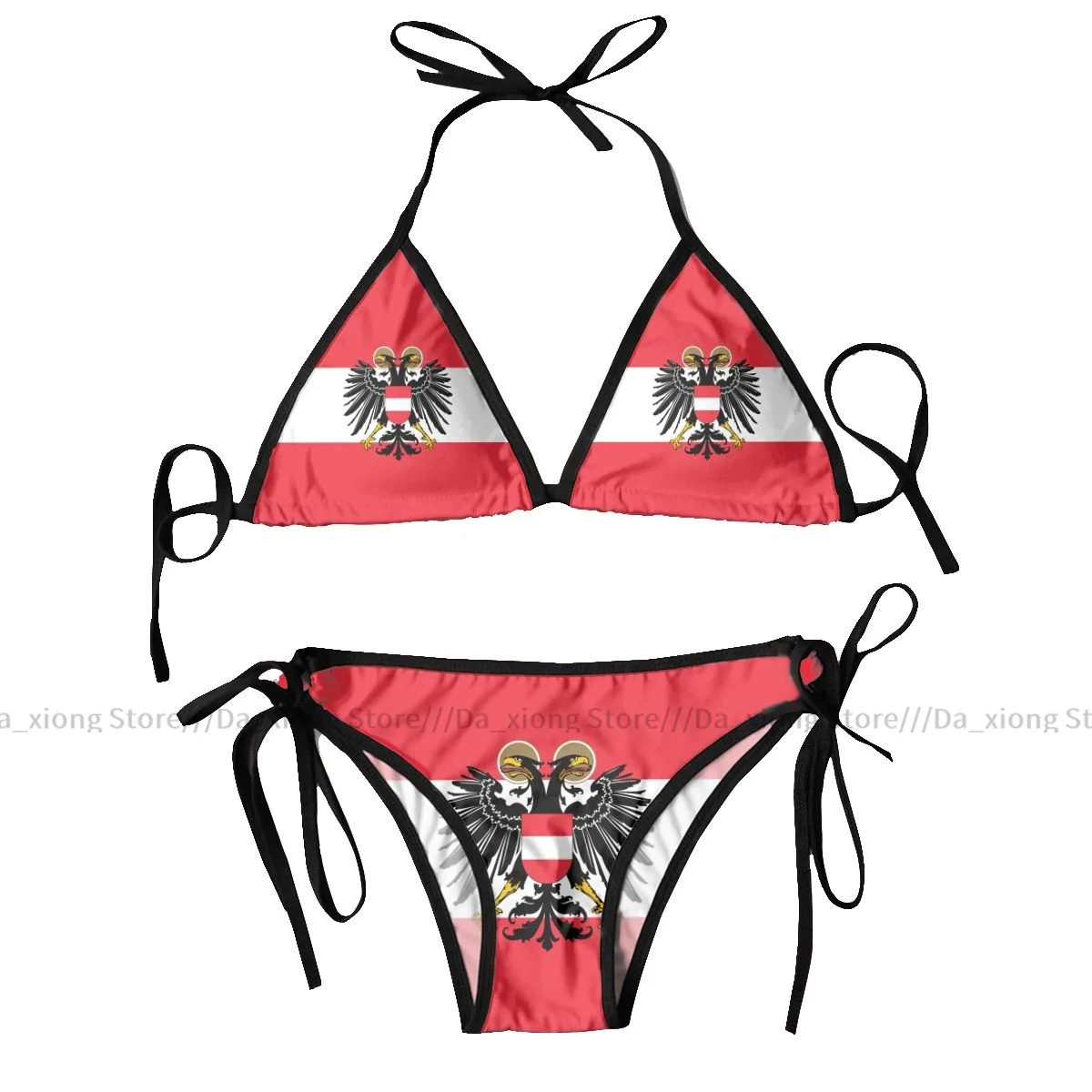 Sexy Women Bikini Swimsuit State Flag Of Austria Swimwear Bathing Suit