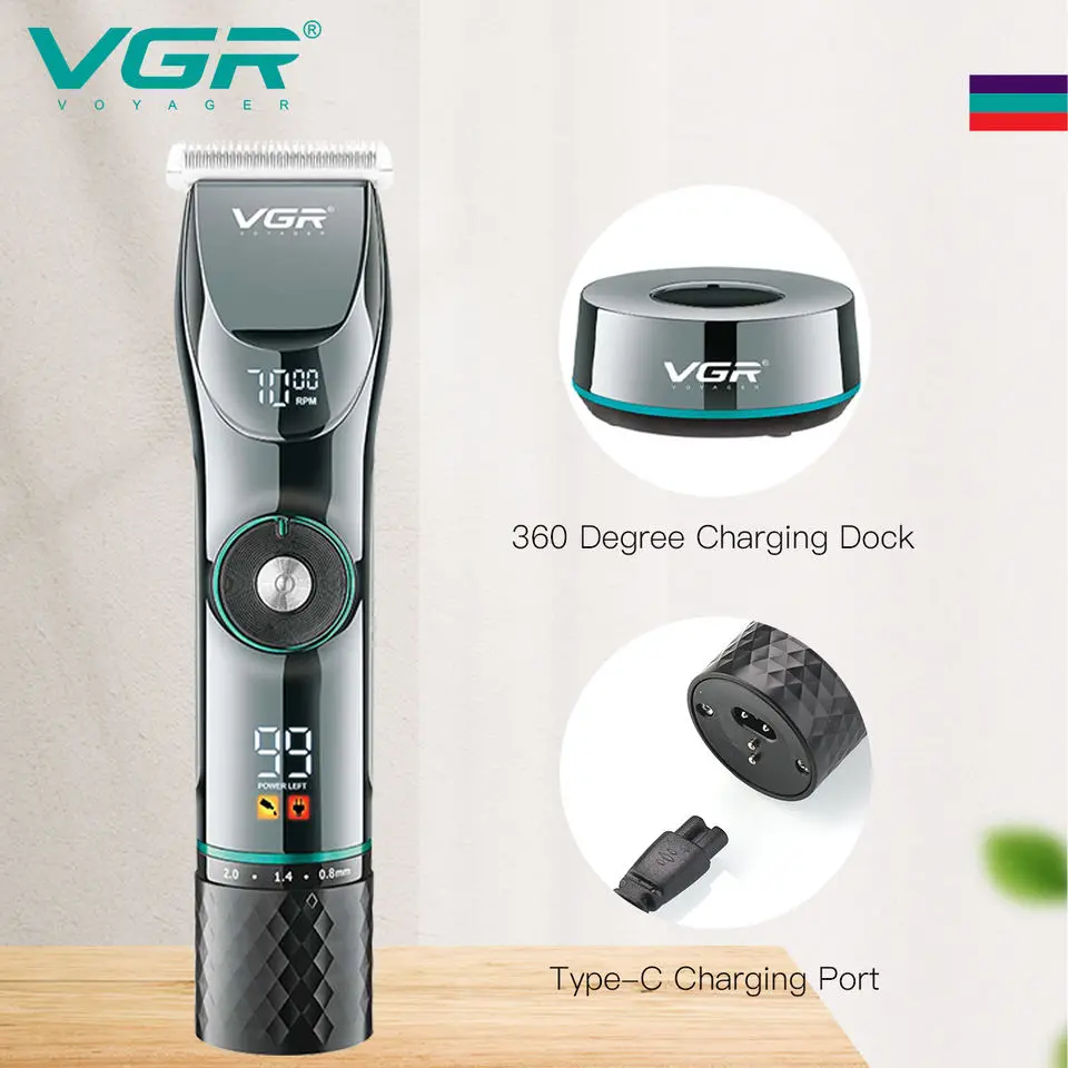 Original VGR Cordless Professional Hair Clipper For Barber,Salon,Home Hair Trimmer For Men Beard & Hair Cutting Machine Lithium