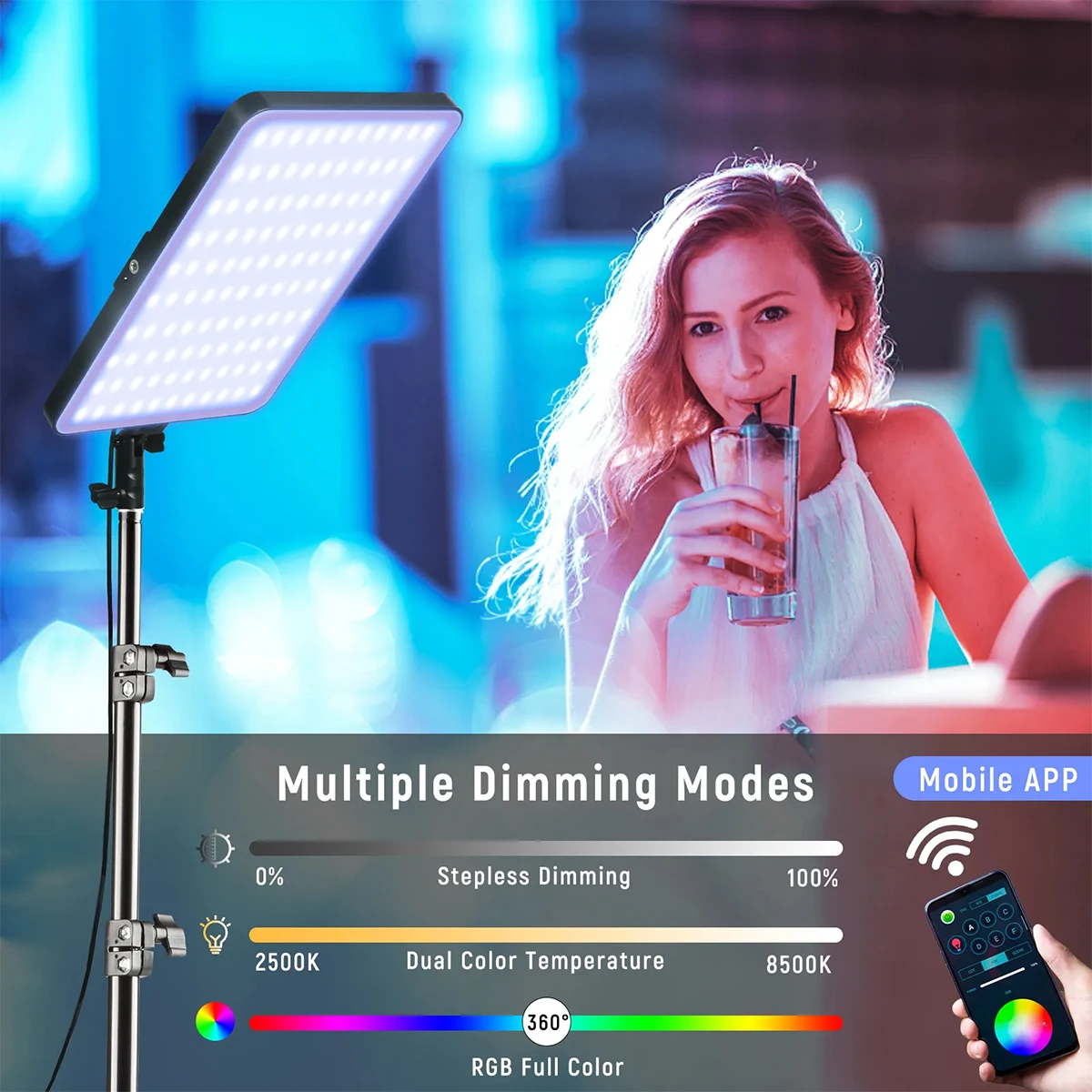 Viltrox weeylite sprite40 sprite 40 40W RGB Video Light APP Wireless Remote Camera Color LED Light Board Slim Bi-Color Lights