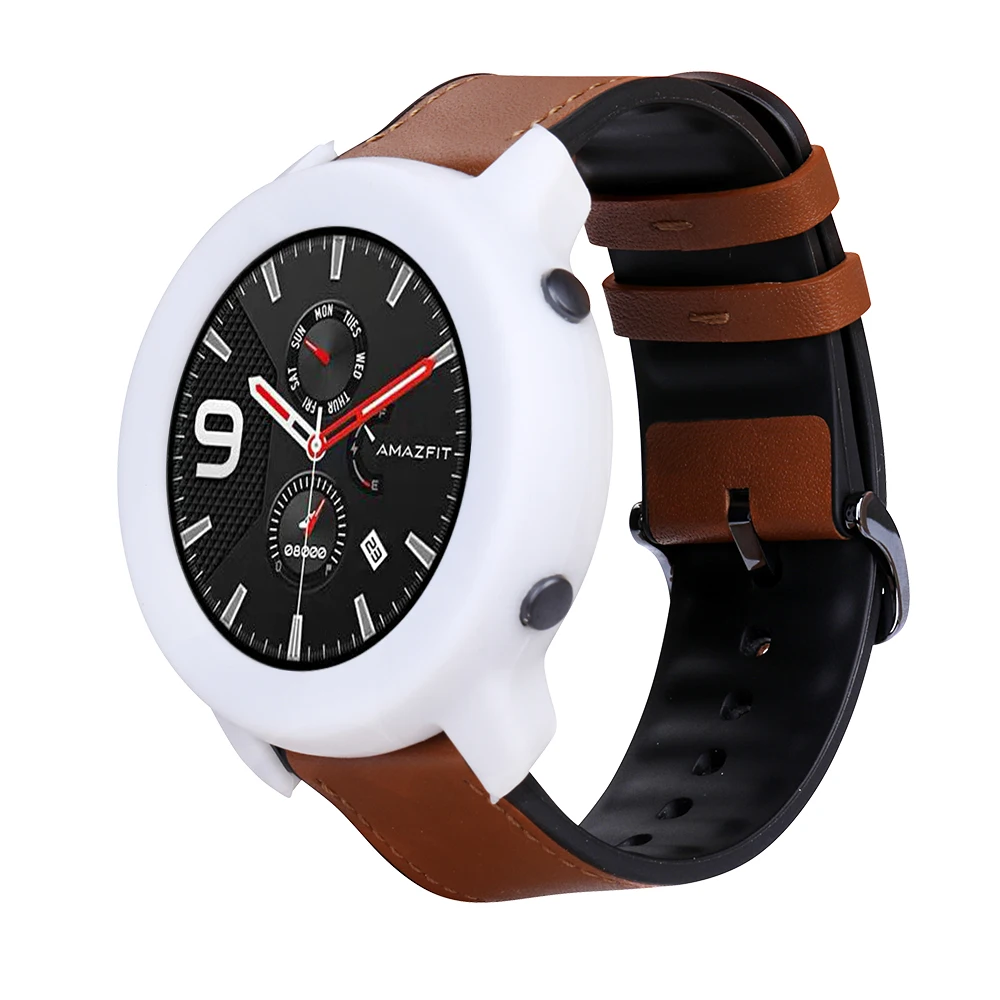 FIFATA Colorful Soft Silicone Watch Protective Case For Huami Amazfit GTR 47/42mm Smart Watch Replace Watch Case For Amazfit GTR