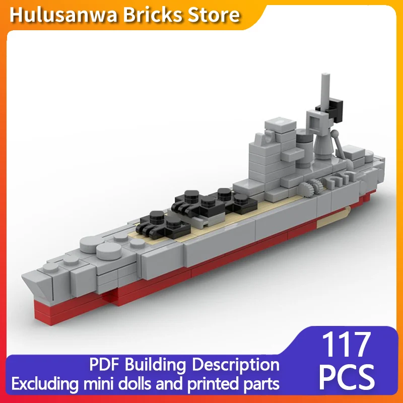 

Модель военного линкора WW2, MOC, строительные кирпичи, военное оборудование, модульные технологии, подарки, праздник, сборка, детские игрушки, костюм