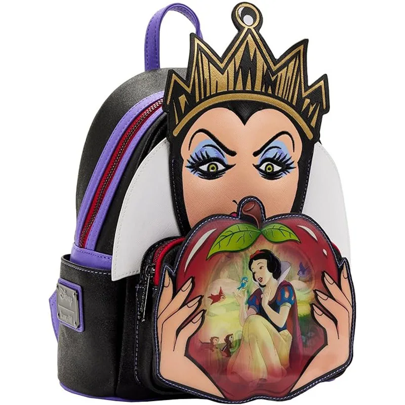 Disney Villains Evil Queen Apple Womens Double Strap Shoulder Bag Purse Snow White Movie Backpack