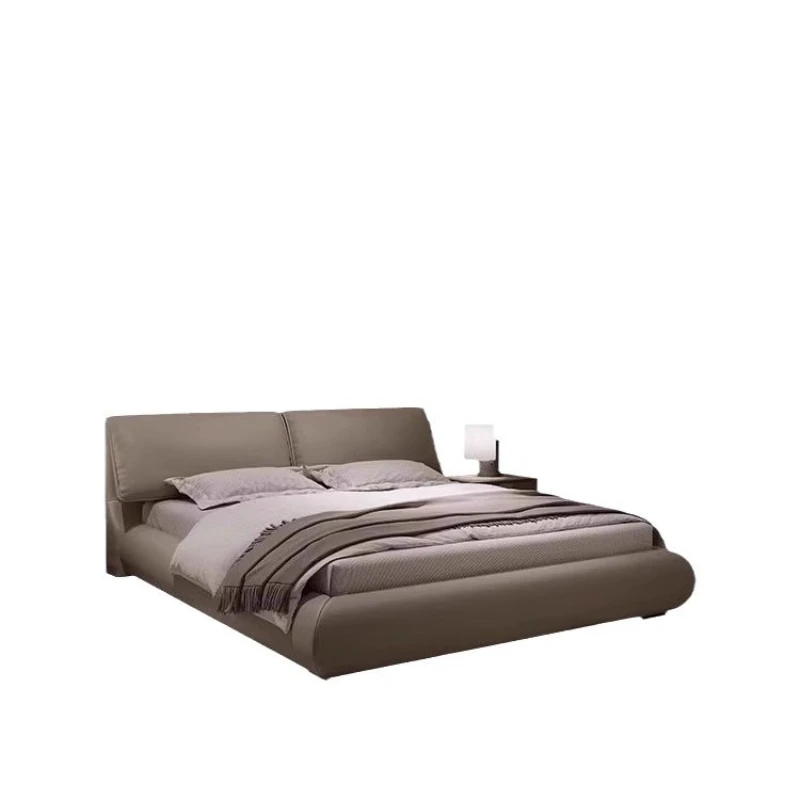 

Light luxury modern simple double bed, high end atmospheric Italian minimalist wedding bed