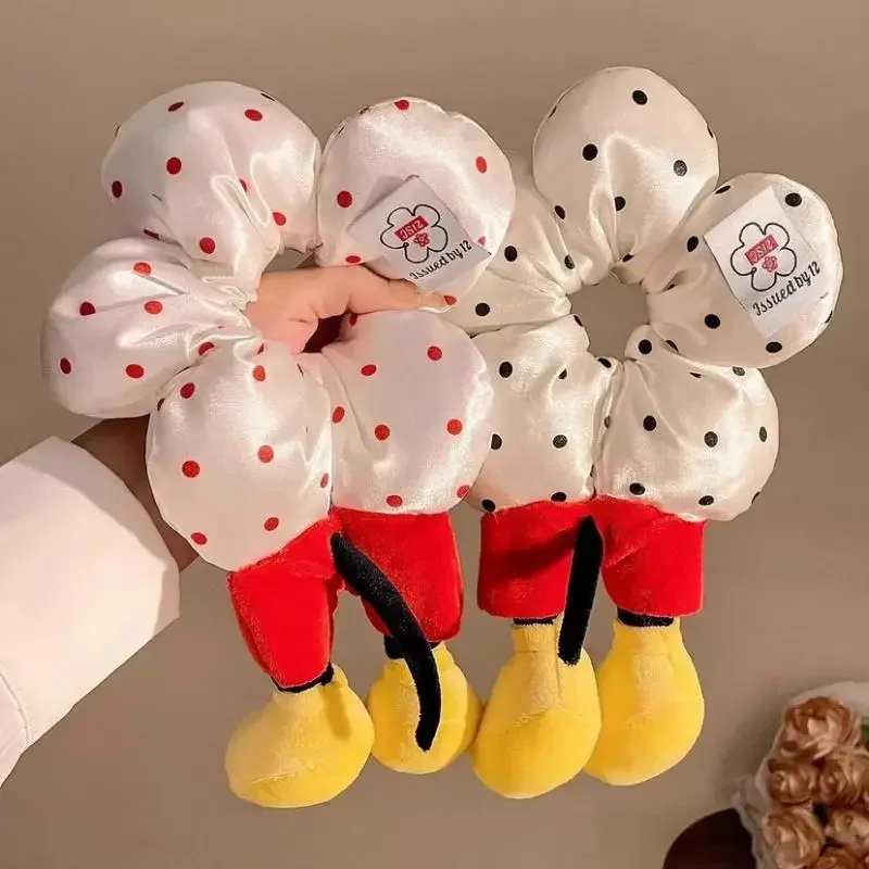 Hair Ties Creative Cartoon Mouse Red Polka Dot Flowers Hair Accessories Fashion Girl Headband Cute Headdress