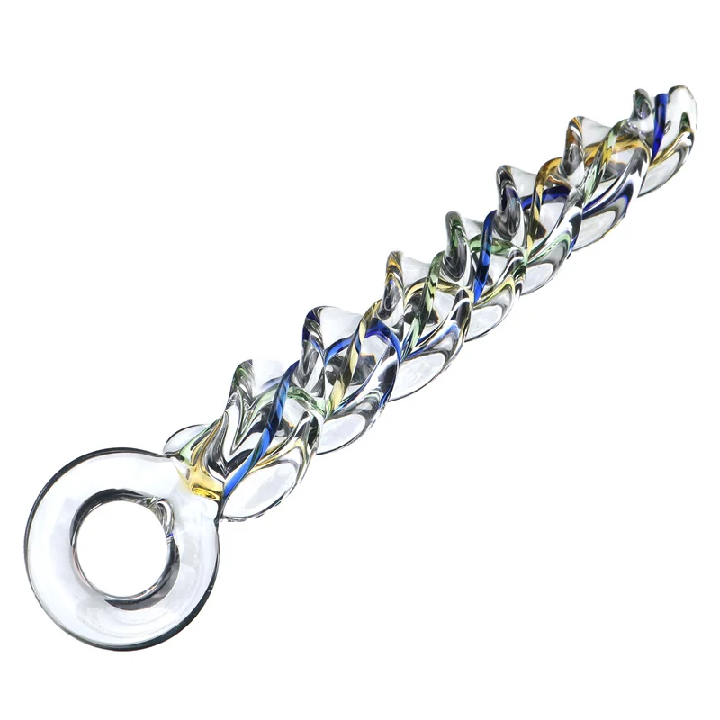 New Thread Glass Dildo For Anal Realistic Dildo Sex Adults Toys Long Butt Plug Sex Toy for Women Men Glass Anal Plug Adult Toys