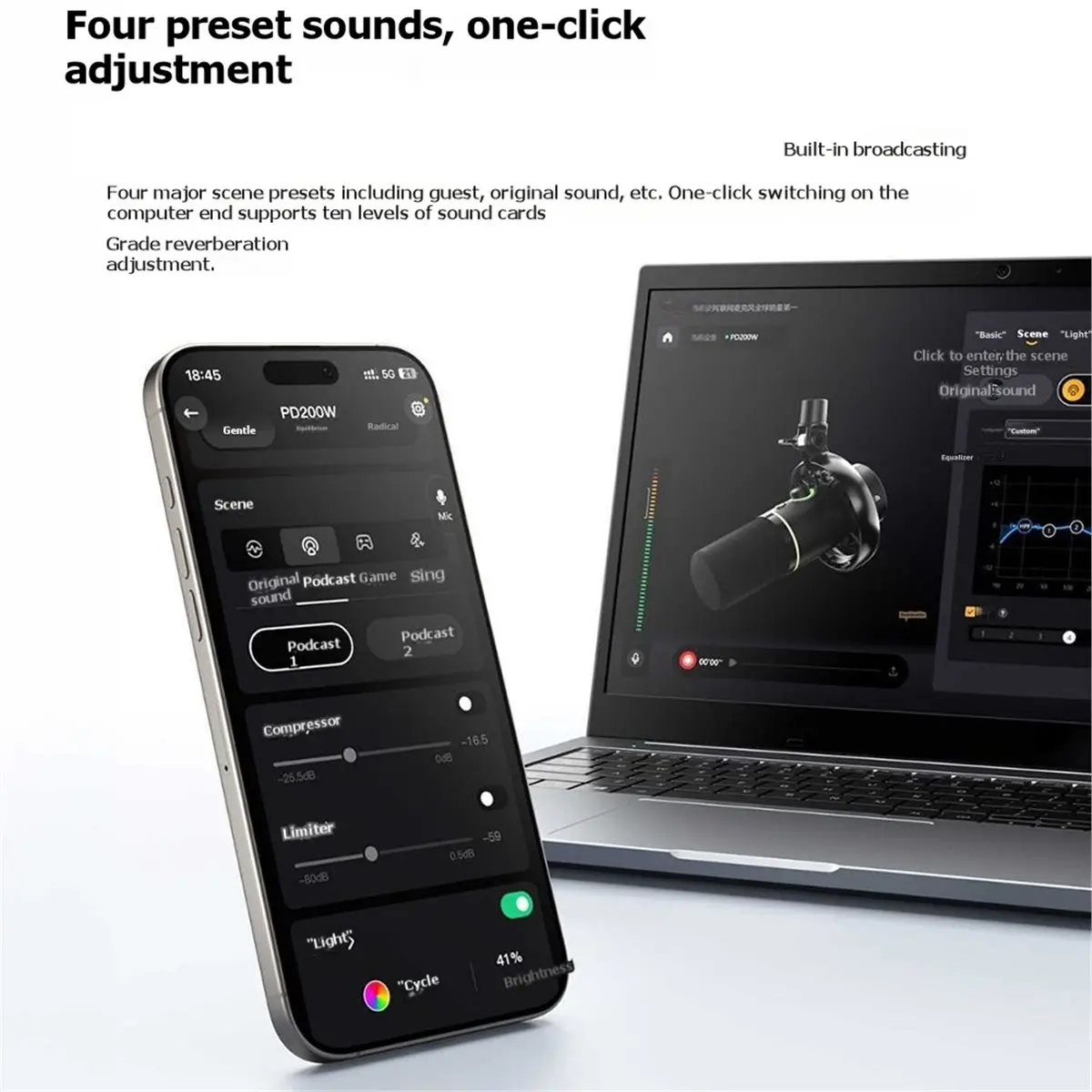 

Гибридный беспроводной микрофон A10R PD200W XLR USB для подкастов, стриминга, игр и записи на ПК, телефоне, камере