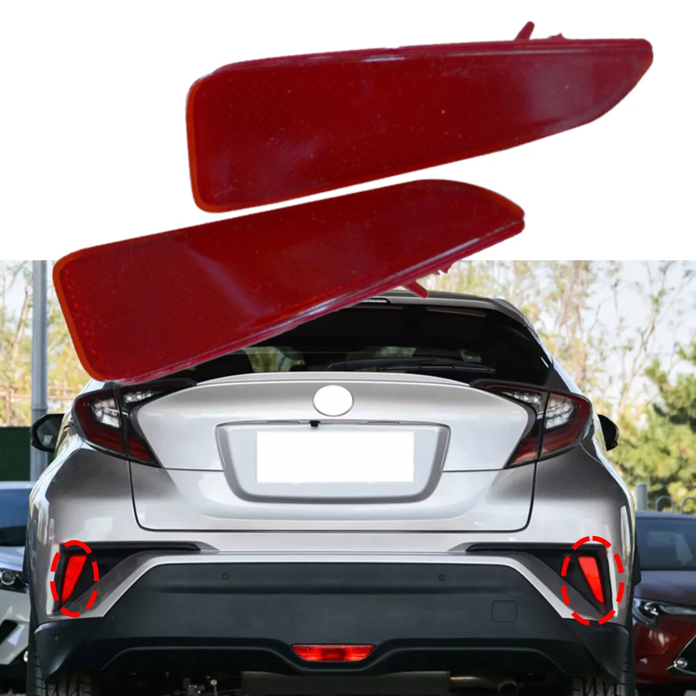 

For Toyota C-HR 2018-2019 1pair Car Tail Bumper Reflector reflective strips Car accessories 81910-F4030 81920-F4030 81910F4030