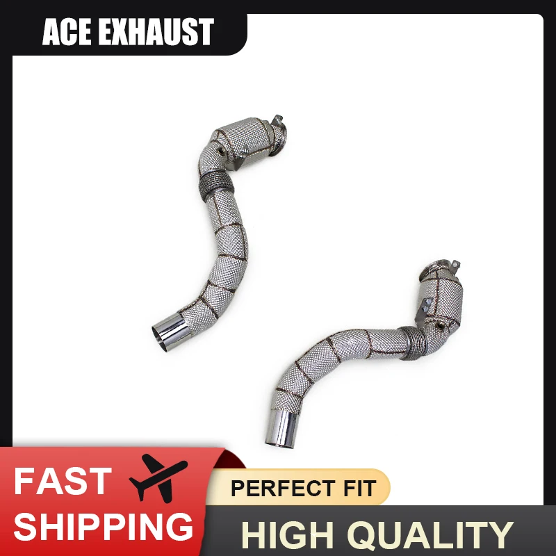 ACE Fast Delivery Exhaust Pipe Downpipe for BMW m550i 750i m850i X5 X6 X7 M50i N63 4.4T Free Flow Exhaust System with Catalysis