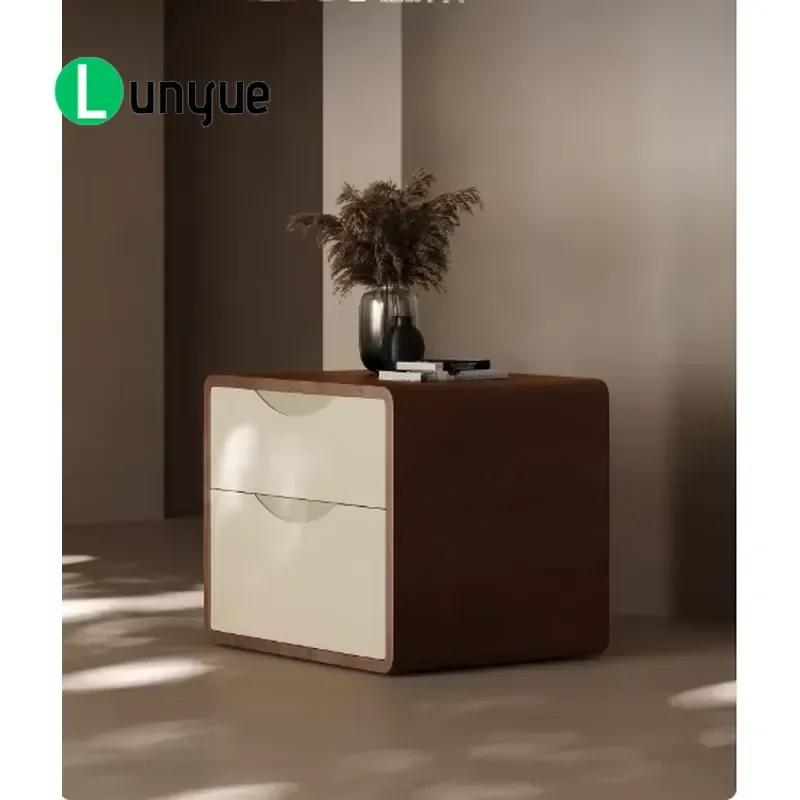 Modern Nordic Wooden Bedside Table with Storage Drawer Minimalist Nightstand for Bedroom Hotel Living Room Economical