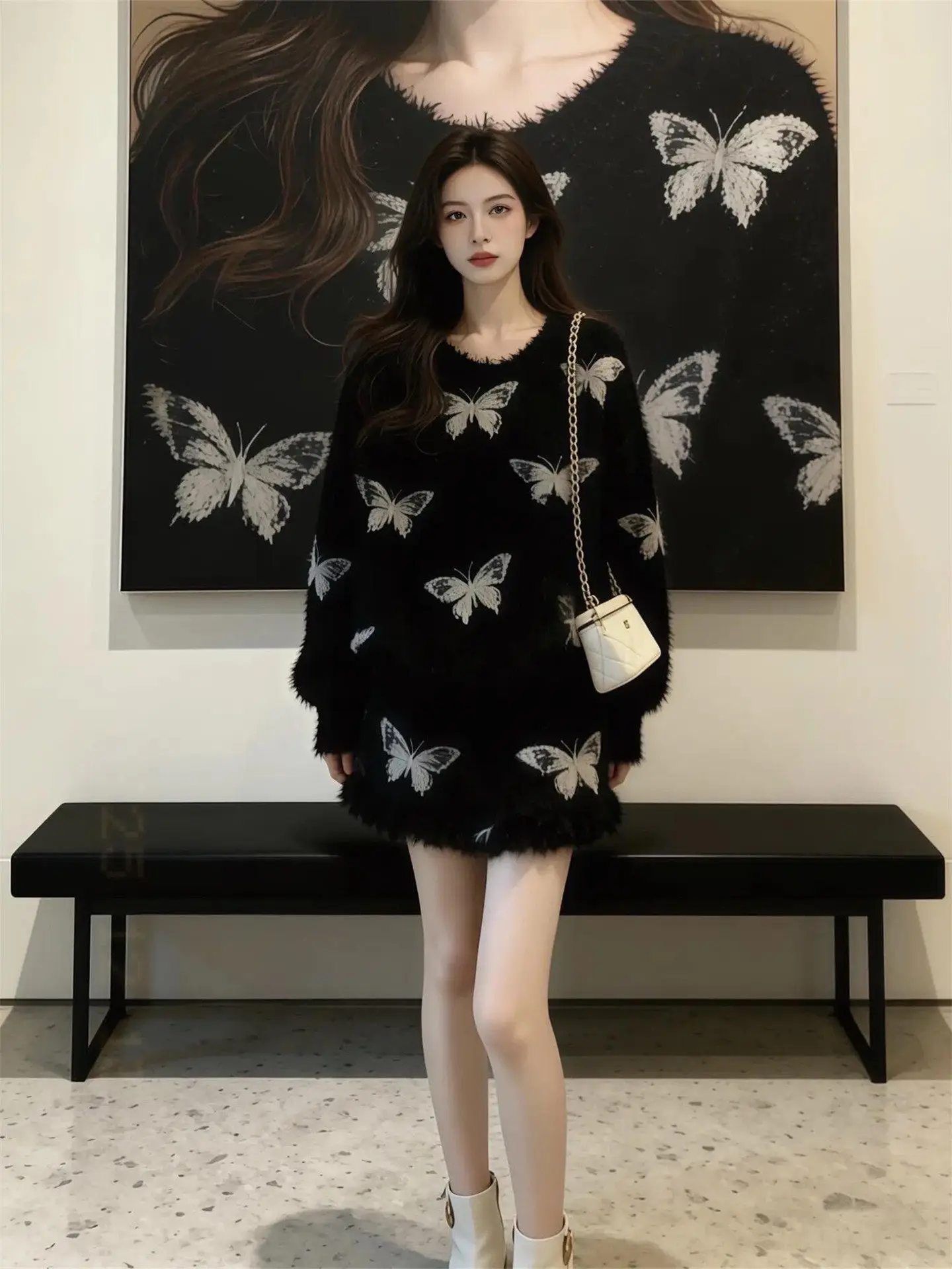 

Korean Sle Sweater f Skirt Casual Comfortable Faionable Two-Piece Set Women Spring Youthful Slimming Outfit