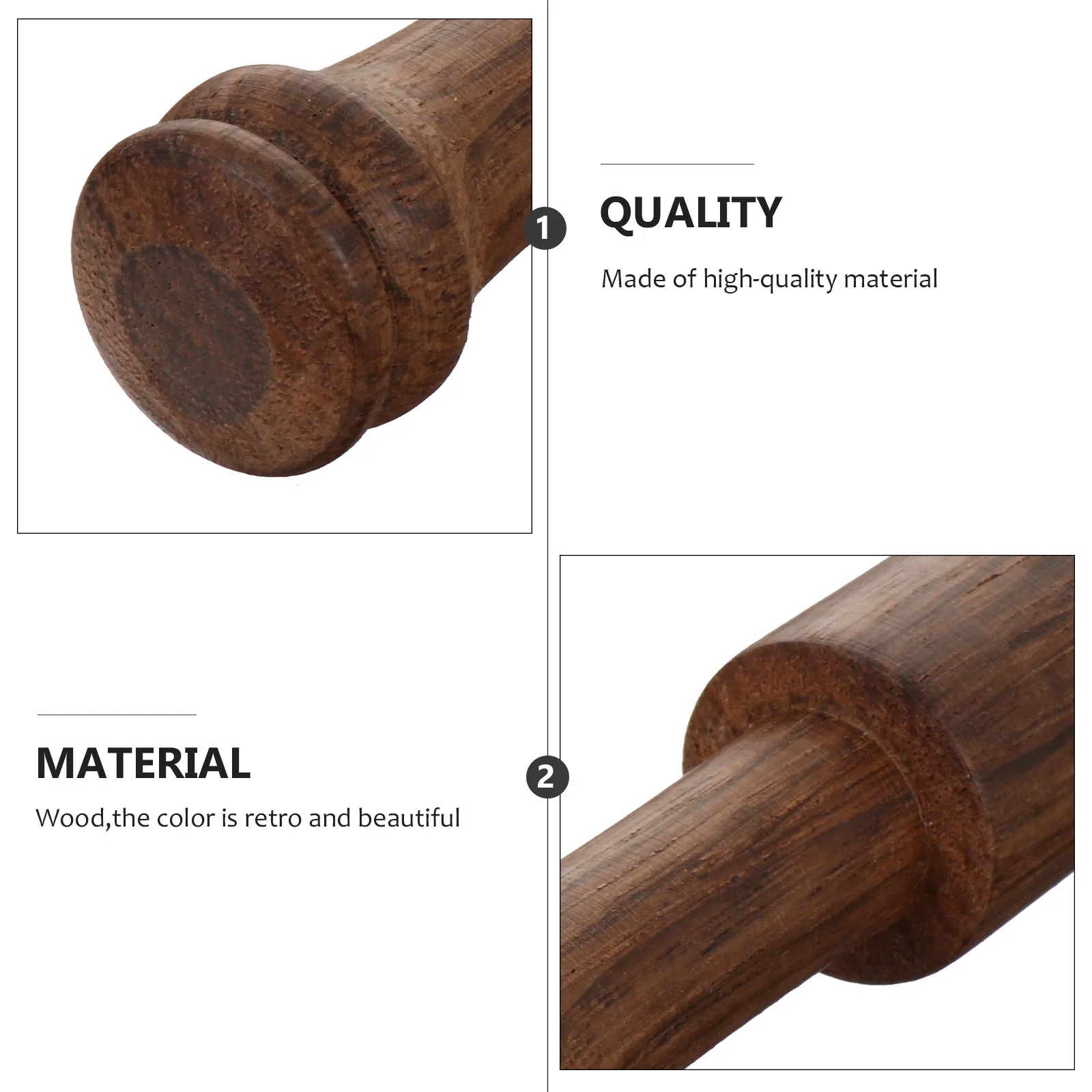 

Wooden Singing Bowl Mallet High-Quality Material Beautiful Retro Color Clear Sweet Sound Spiritual Gifts Therapy Parts