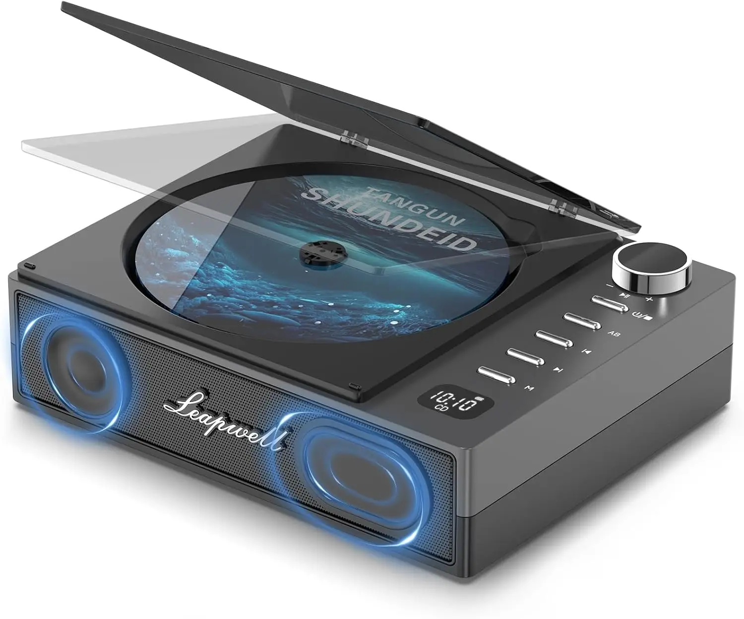 

Портативный CD-плеер с Bluetooth, USB, FM-радио и перезаряжаемой батареей - компактный ретро-дизайн для дома и путешествий