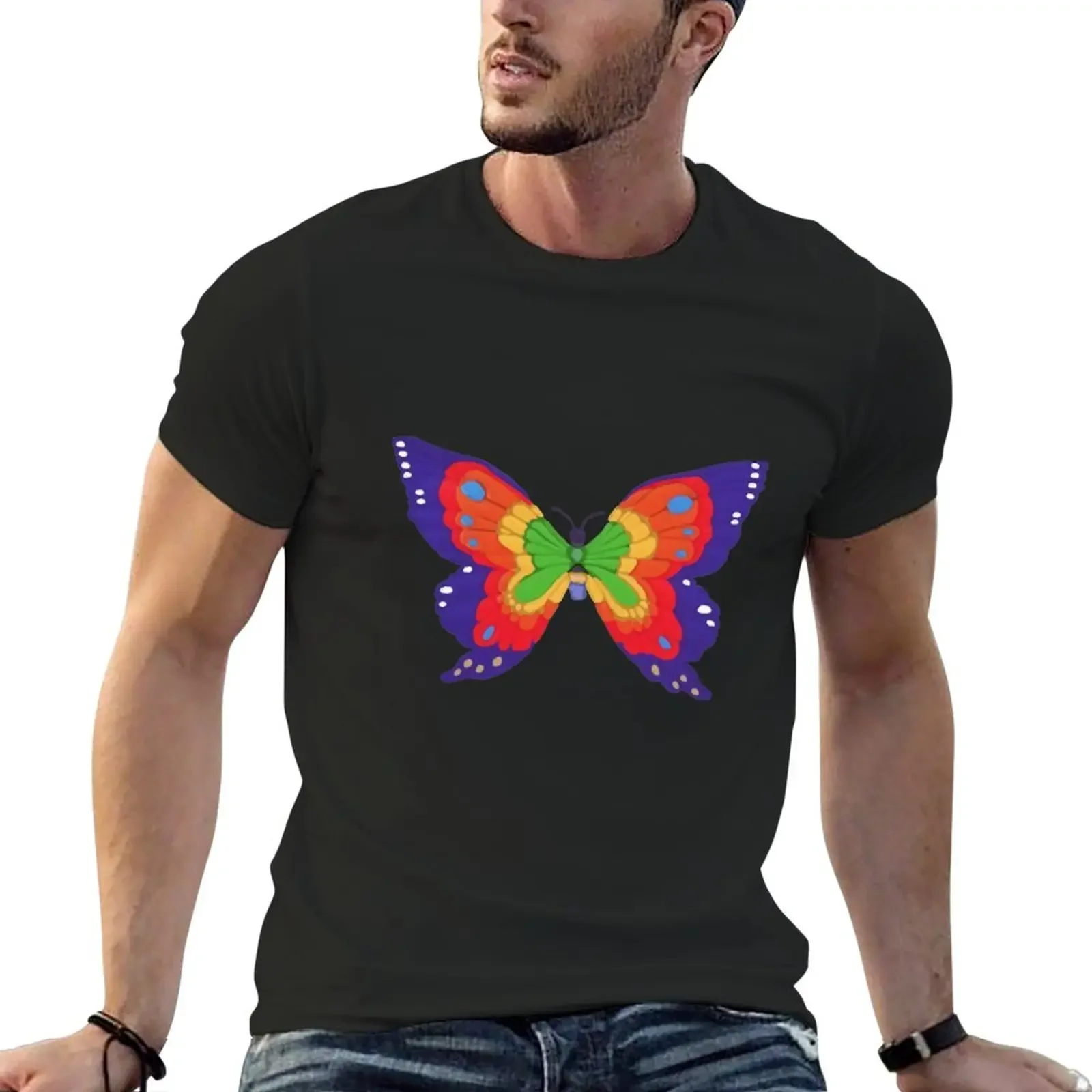 New Mason&x27;s Pompeii Butterfly T-Shirt Short t-shirt vintage t shirt mens clothing