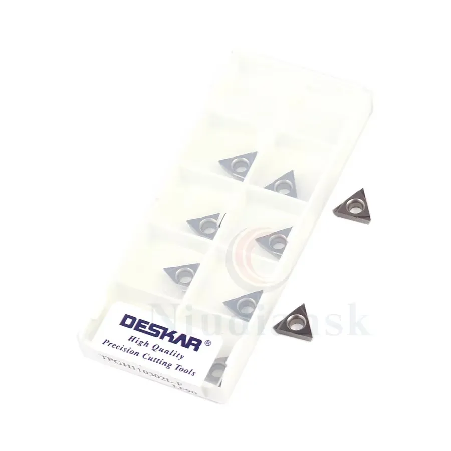 

TPGH Series DESKAR Numerical Control Lathe Precision Boring Inserts TPGH110302L/110304L-F LF90 Cermet Material For Steel Cutting