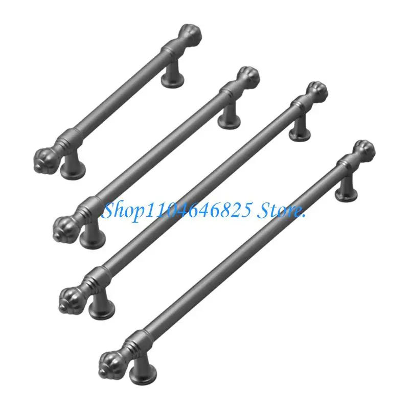 Drawer Front Pull Handle Silver Tone Cabinet Bar for Wardrobe and Cupboard Fitting and Replacement Work Daily Tasks