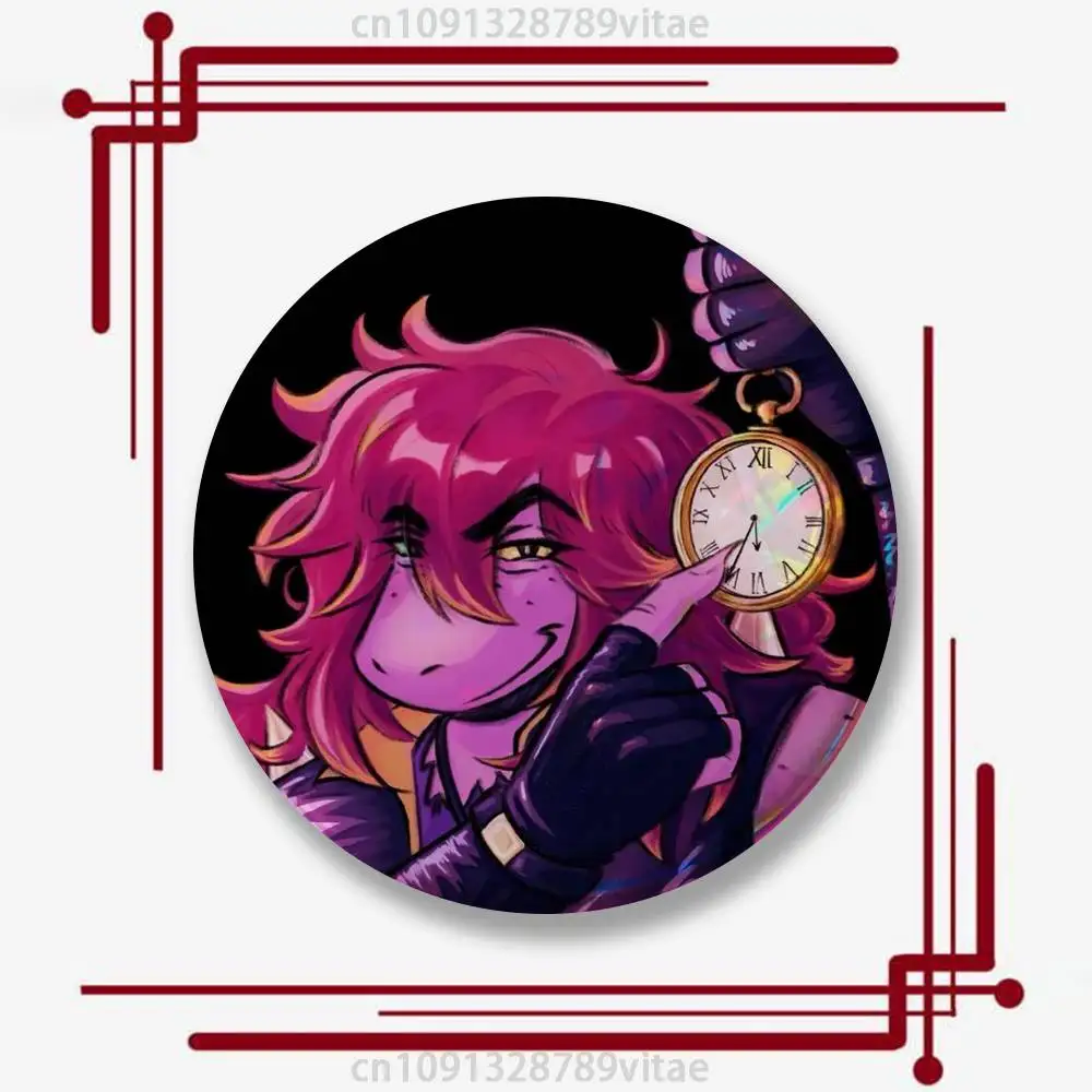S-Susie D-Deltarune 58mm Badge Brooches on Backpack Clothes Handmade Round Enamel Pins for Jewelry - view 5