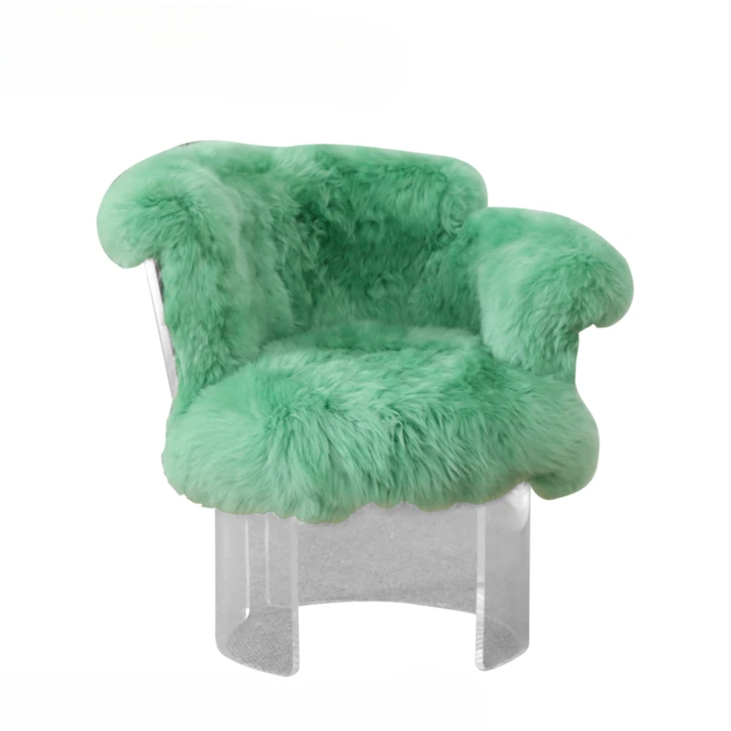 

Acrylic leisure wool bedroom makeup chair decoration