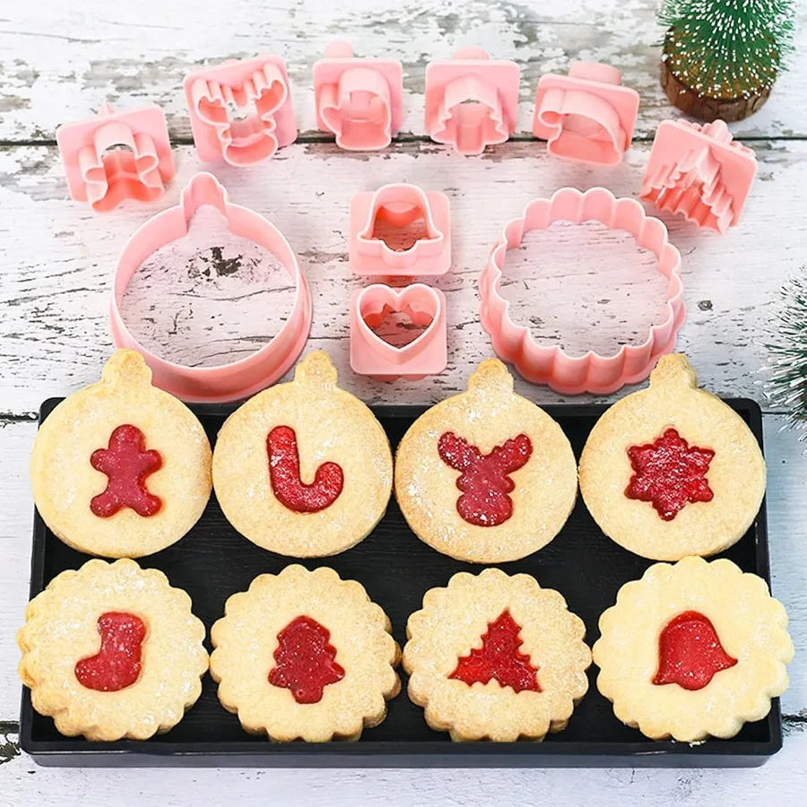 

Мини-рождественские фрезы Linzer Ce, сменный набор резцов Ce с 3D штампами, имбирь, снеговик, елка, конфеты, снежинка, Рождество Ce