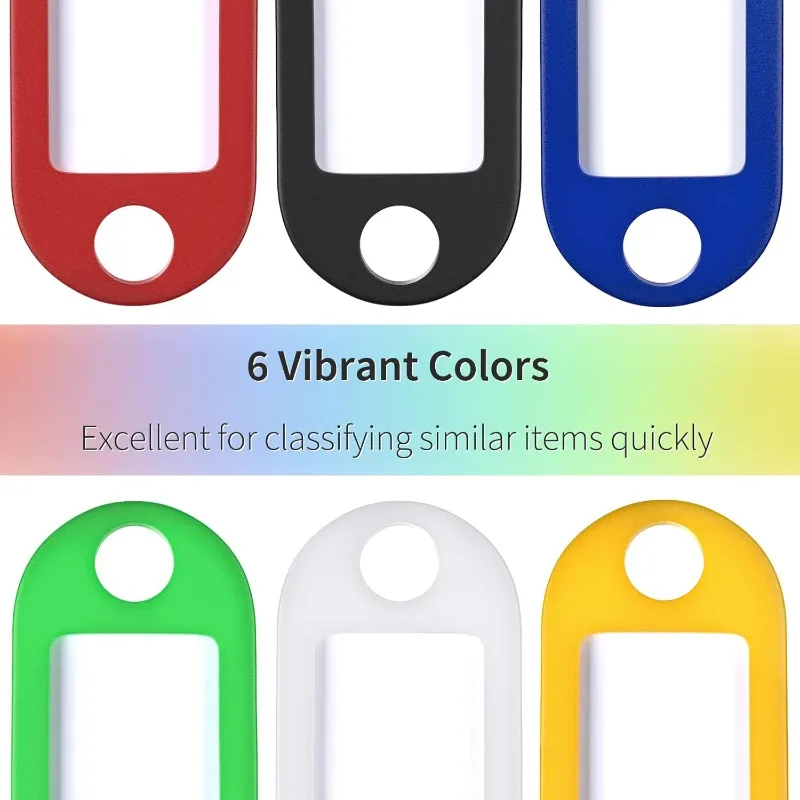 10pcs Key Tag Plastic Number Tag Colored Keychain Luggage Tag Label Classification Tagable Hang Tag Household Goods