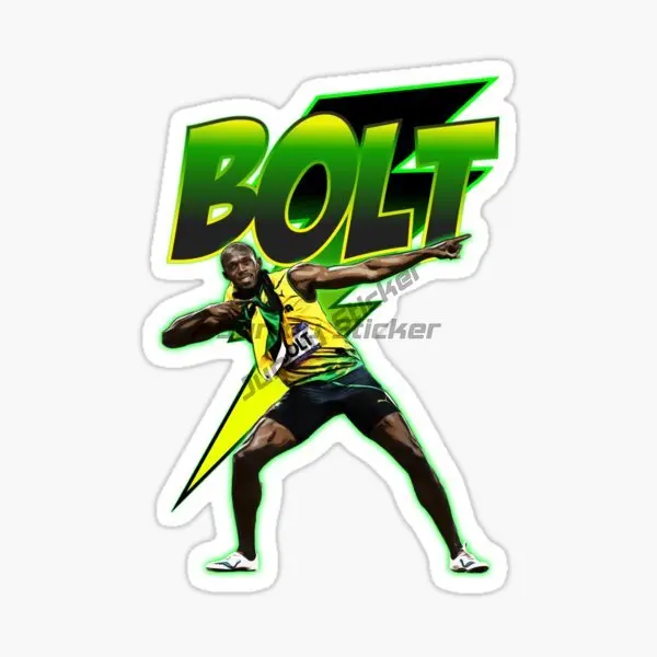 Jamaica Flag Bolt Personalized Creative Sticker for Covered Scratch Decorate Van Motorcycle Car Window Glass Helmet Wall Room