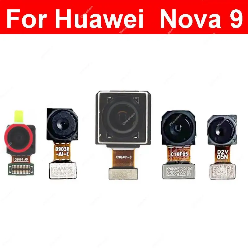 Front Rear Camera For Huawei Nova 9 nova9 Back Main Primary Camera Front Selfie Facing Camera Flex Cable Parts