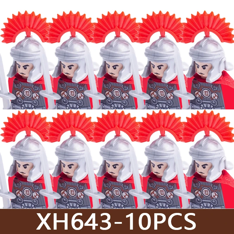 Mittelalterliche Militärfiguren Römischer Soldat Bausteine Burg Ritter Kreuzfahrer Kommandant Wikinger Ägyptischer Krieger Bausteine Spielzeug Geschenke