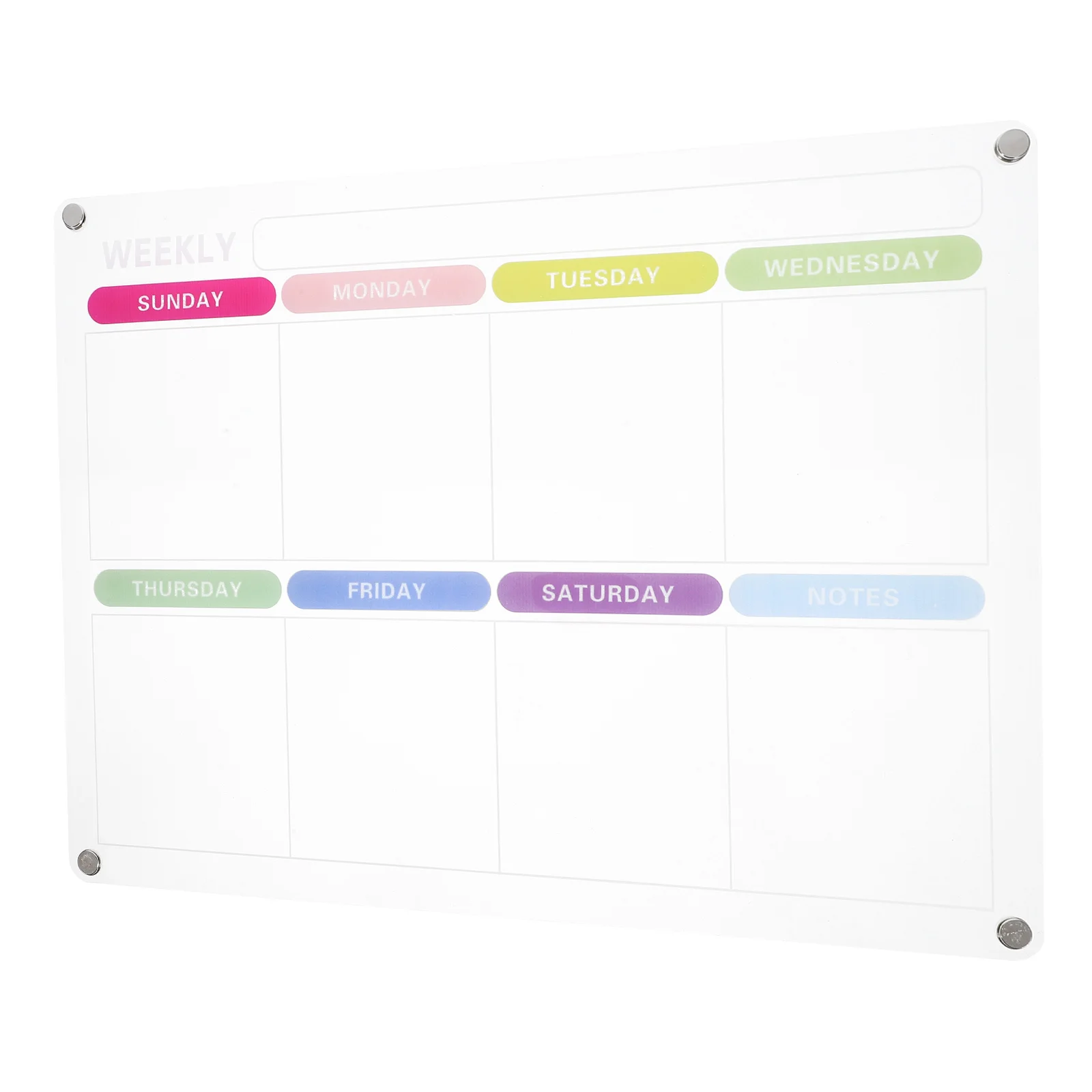 

Transparent Acrylic Magnetic Dry Erase Memo Board Desktop Multi-Functional Message Board Fridge Weekly Planner Magnetic
