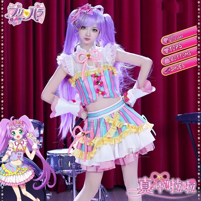 Disfraz de Anime Pripara Manaka Laala/Hojo Sophy, disfraz de mujer con arco de corazón, uniforme de fantasía, traje de fiesta de Halloween, ropa de juego de rol