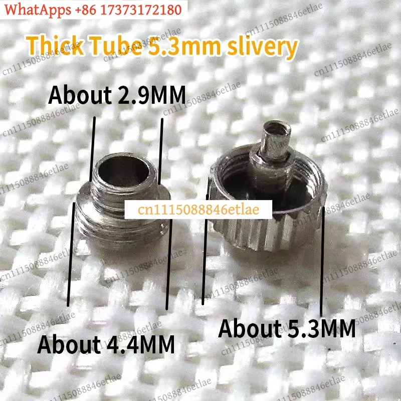 k3 Steel Watch Crown Stem Repair Part 5.3mm 6mm 7mm Silver Gold Metal Replacement for Rolex Compatible