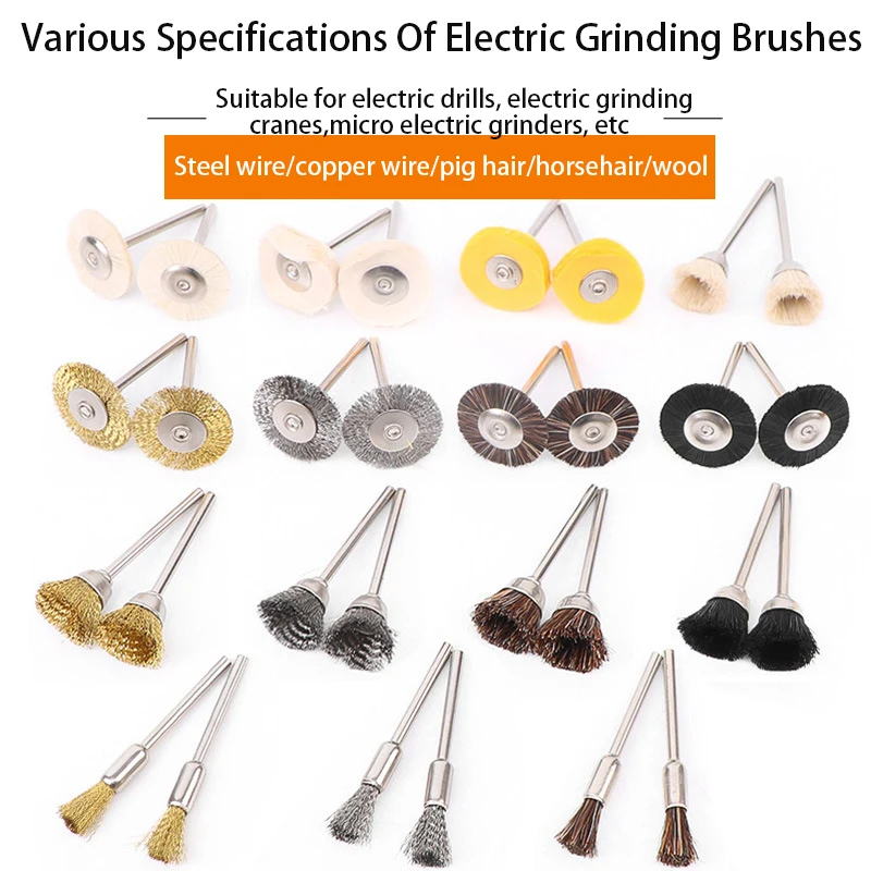

1PCS 2.35mm Handle Polishing Brush Bowl Brush T-shaped Brush Wire Brush Stationery Cleaning Tool Bristle Brush Mini Brush