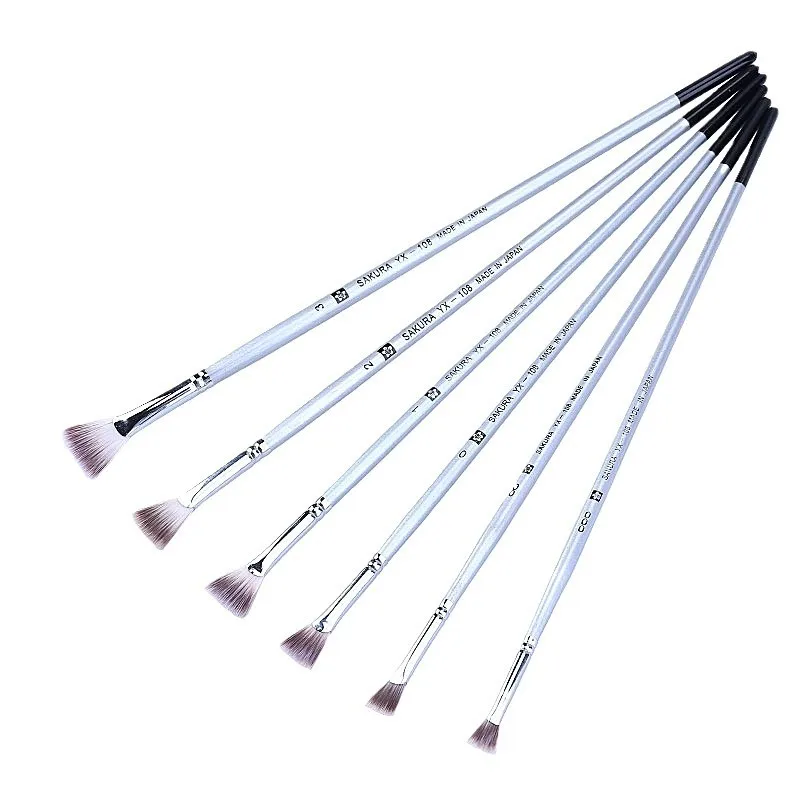 

1 Piece Nylon Fan Brush for Artists Shape Painting Brushes for Multiple Mediums Art Exam Studio Use