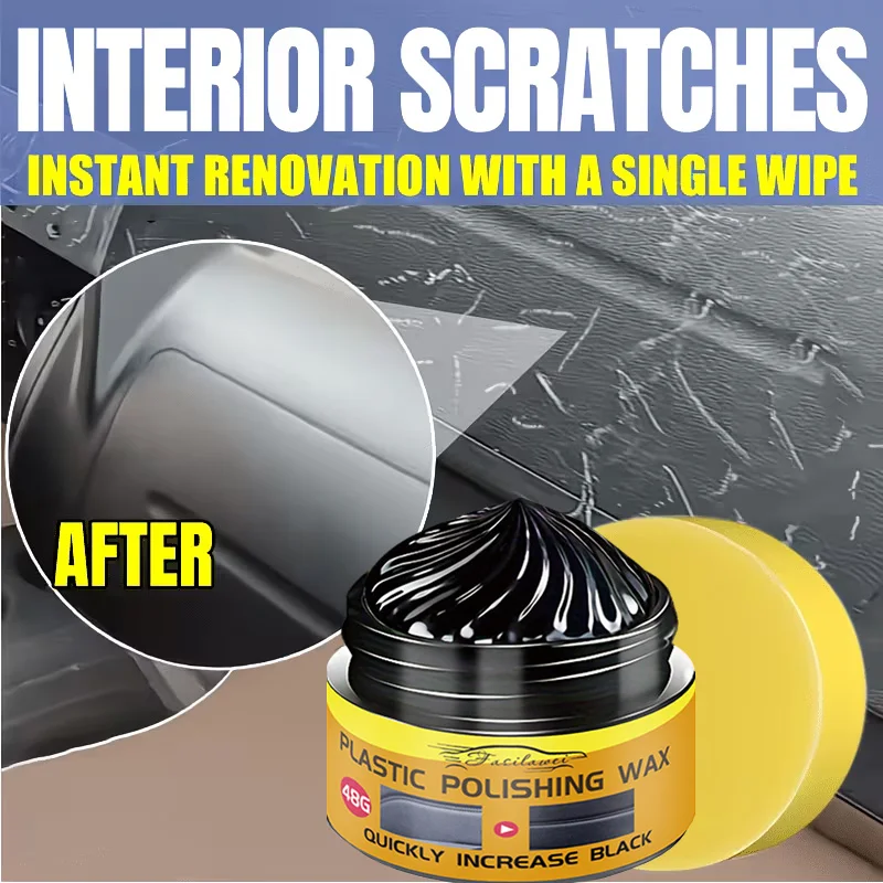 Durable Gloss Car Plastic Renewal Wax Anti-Oxidation Treatment for Cars Bicycles Motorcycles Tire Restorer