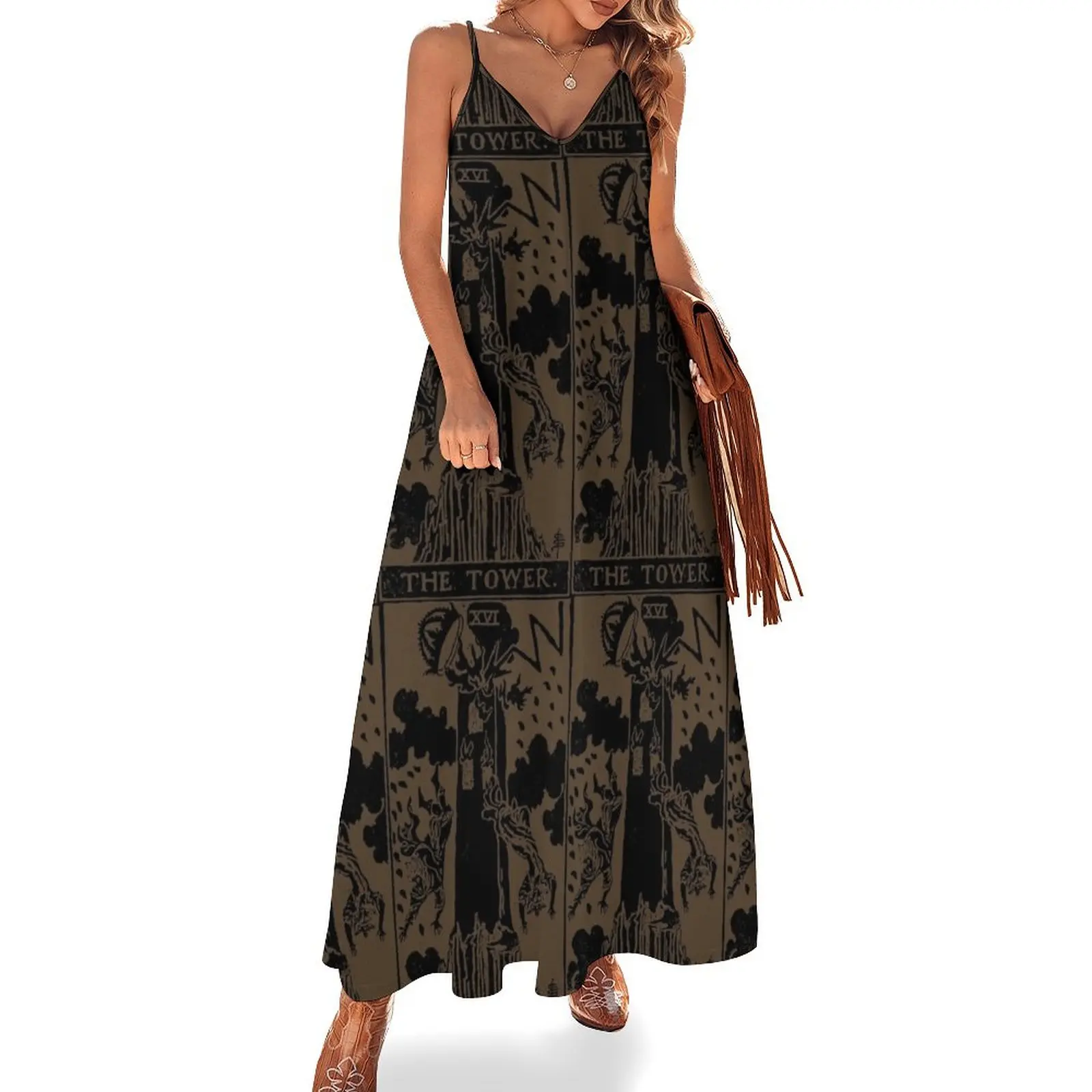 

The Tower Tarot Sleeveless Dress ladies dresses for special occasion cocktail dresses Dress
