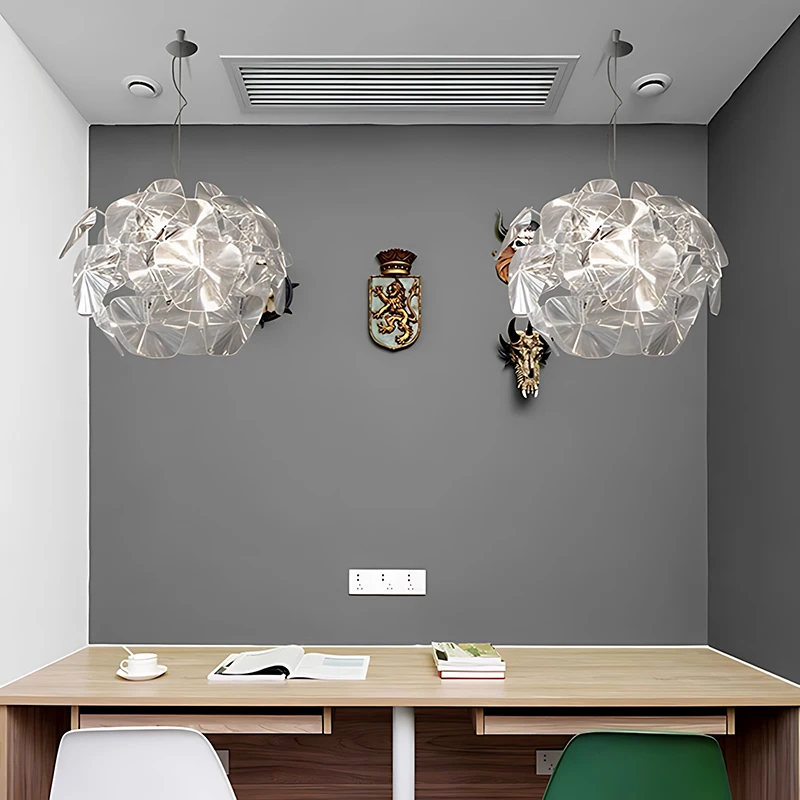 Lampe LED suspendue en acrylique au design nordique moderne, luminaire décoratif d'intérieur, idéal pour un salon, une chambre à coucher ou un restaurant