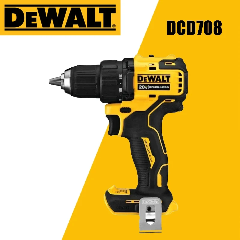 DEWALT DCD708 20V Impact Brushless Cordless Compact 1/2 in Drill/Driver 1650RPM 65NM Portable Power Tools