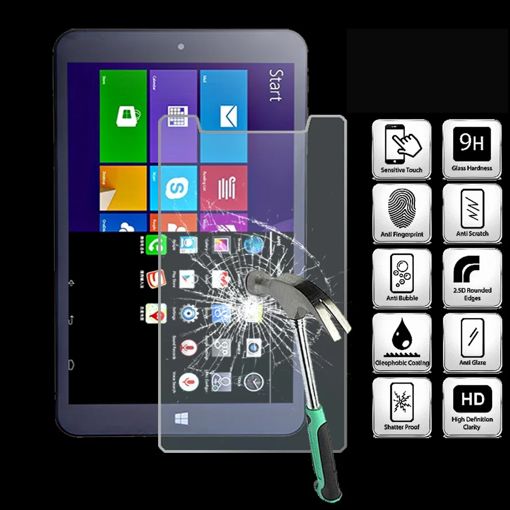 9H Tempered Glass Screen Protector for CHUWI Vi8 Protective Tablet Anti fingerprint Tempered Glass