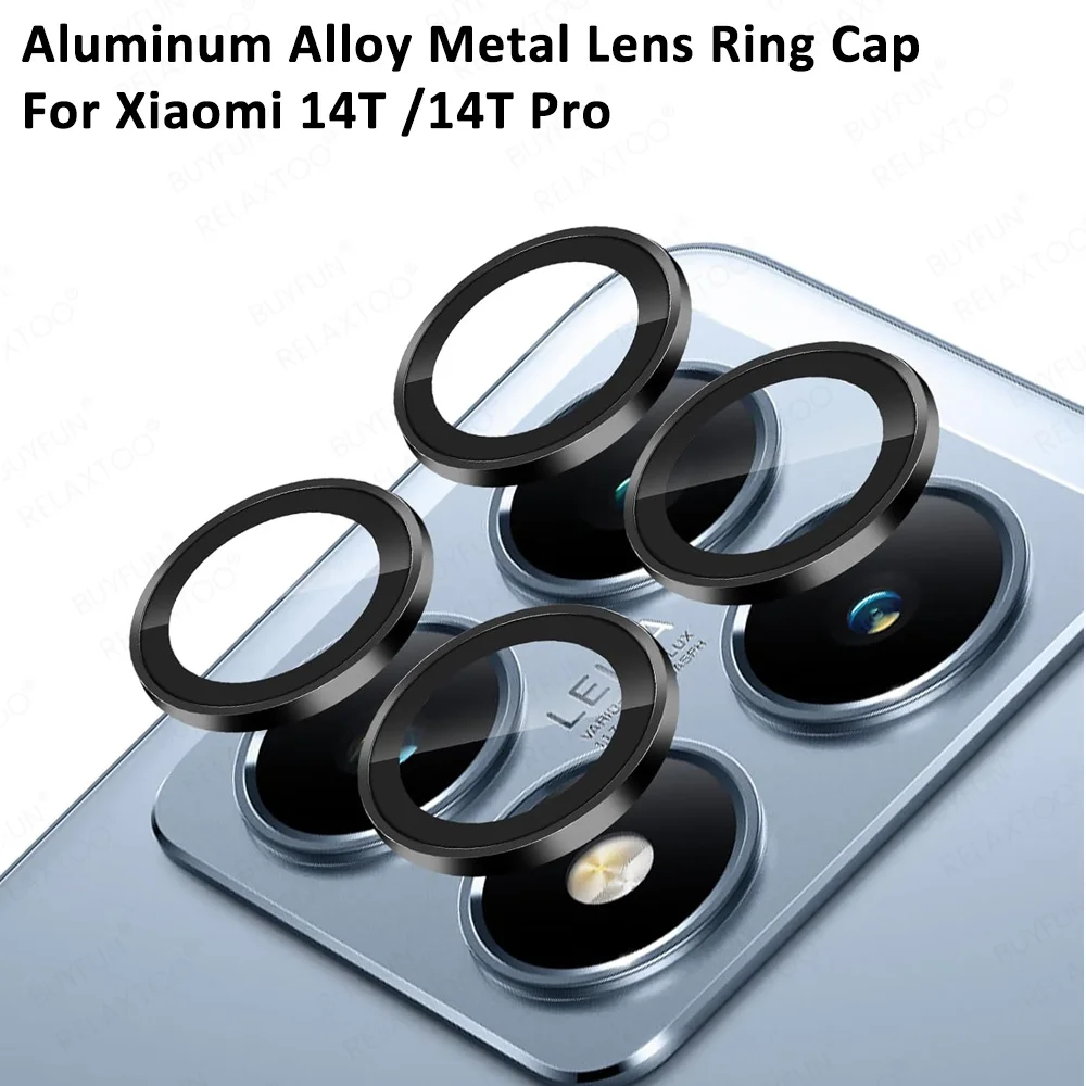 3D Metal Lens Protector Glass For Xiaomi 14T Pro 5G Camera Lens Ring Xiomi Mi 13T 13TPro 14TPro Xiaomi14T Camera Protection Film