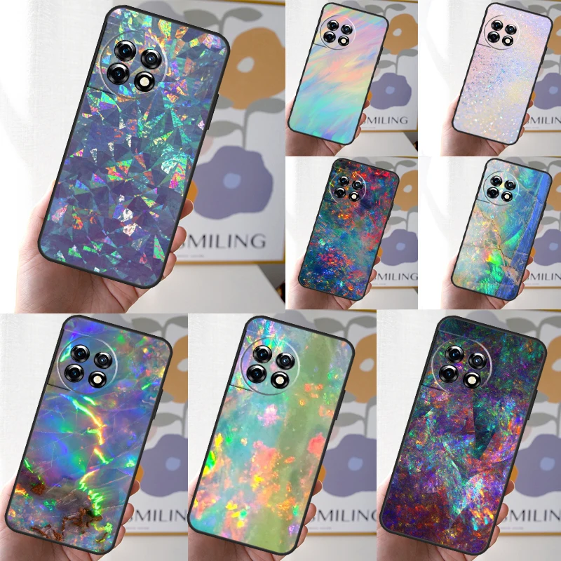 Opal Stone Iridescent Case For OnePlus 12 11 10 9 Pro 12R 10R 10T 8T 9R Nord 2T N10 N20 N30 CE 2 3 Lite CE4 Cover