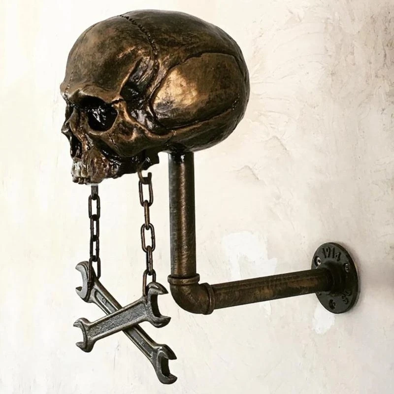 Motorbike Helmet Display Rack Motorbike Helmet Holder Skull Helmet Stand Wall Mounted Helmet Rack for Coat