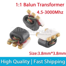 Linha de transmissão Balun transformador, SMD SMT banda larga, jogo desequilibrado, 4.5-3000MHZ, RF 1:1, 2 pcs, 5 pcs, 10pcs