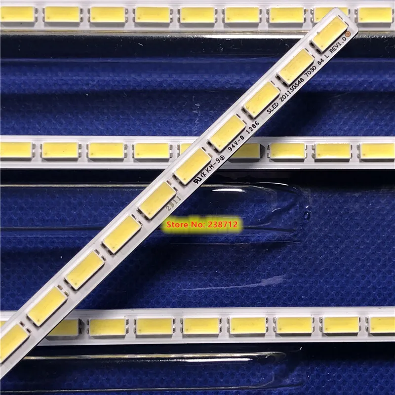 10Pcs Led Bar Licht 2011SGS48 7030 64 L/R REV1.0 LJ64-03260A Voor L48E5020 LE48A720 LE48A700K LED48K360X3D LED48X6000D LTA480HN01