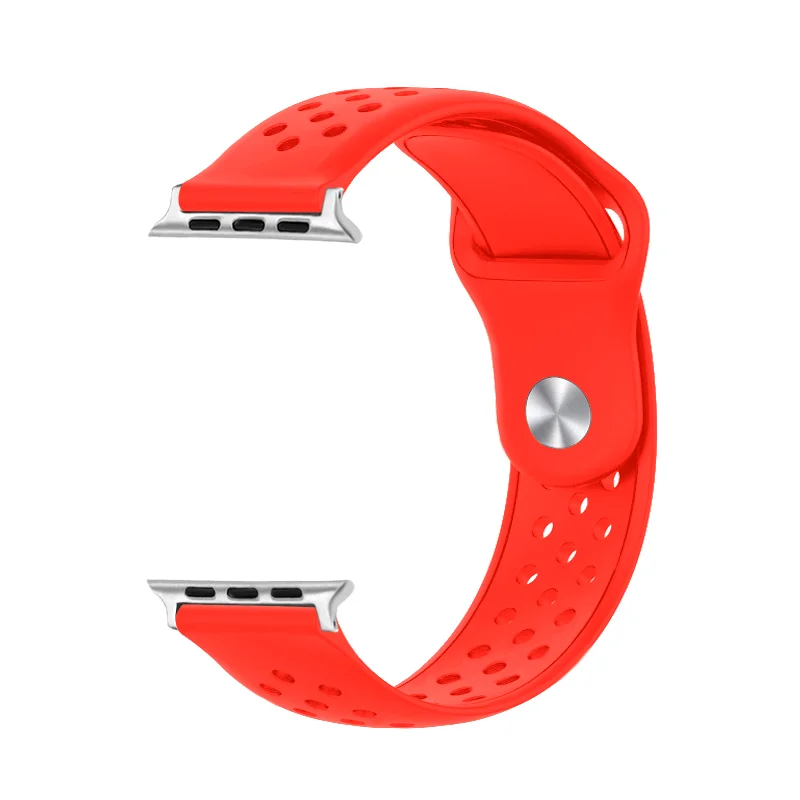 

Silicone Strap for Apple Watch Bands 38/40/41mm 42/44/45mm Sweatproof Sport Bracelet for iWatch 8 7 6 5 4 3 SE 9 Ultra 2 49mm