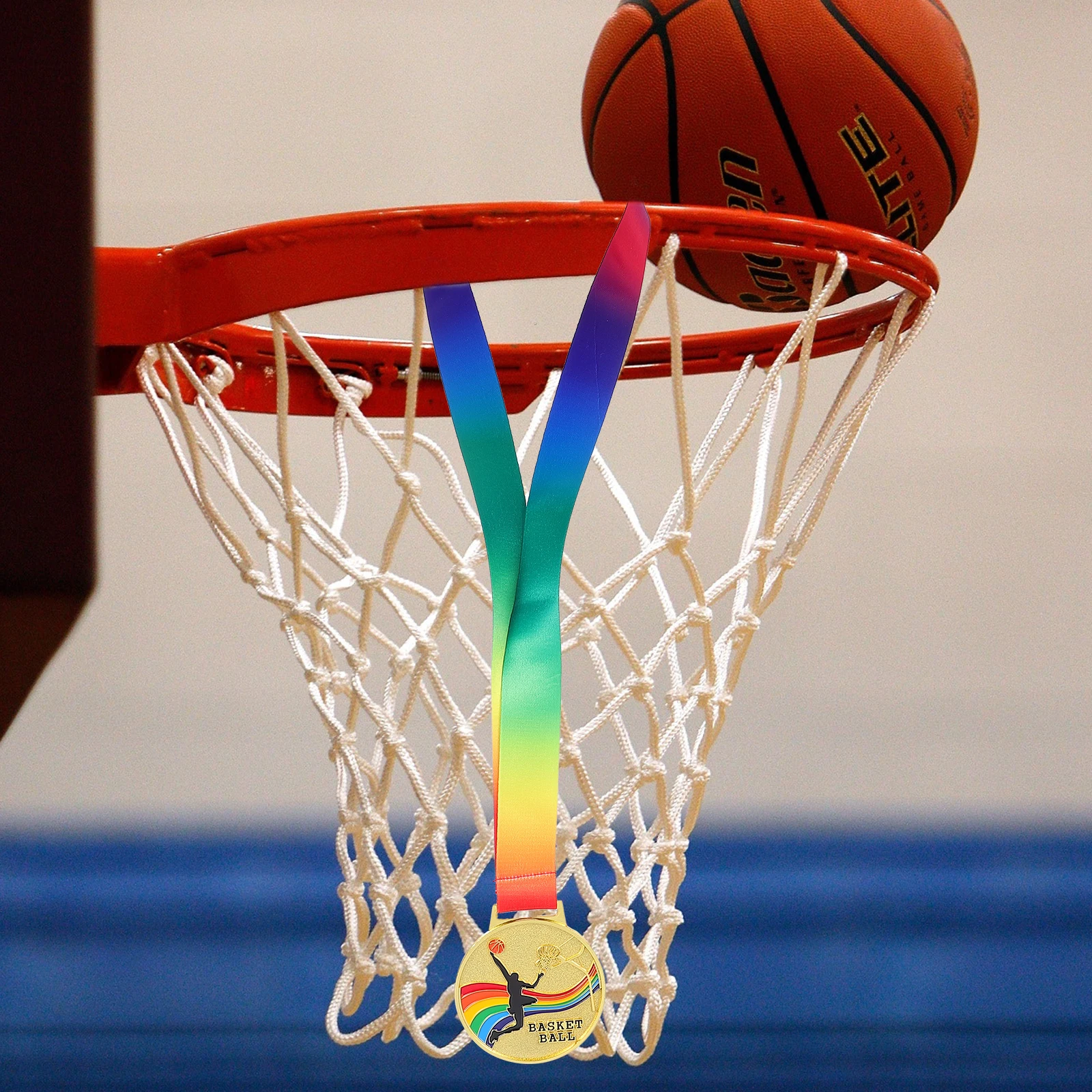 

2Pcs Basketball Medals Sports Competition Awards High Quality Durable Zinc Alloy Medal Set Exquisite Design Practical Safe Honor