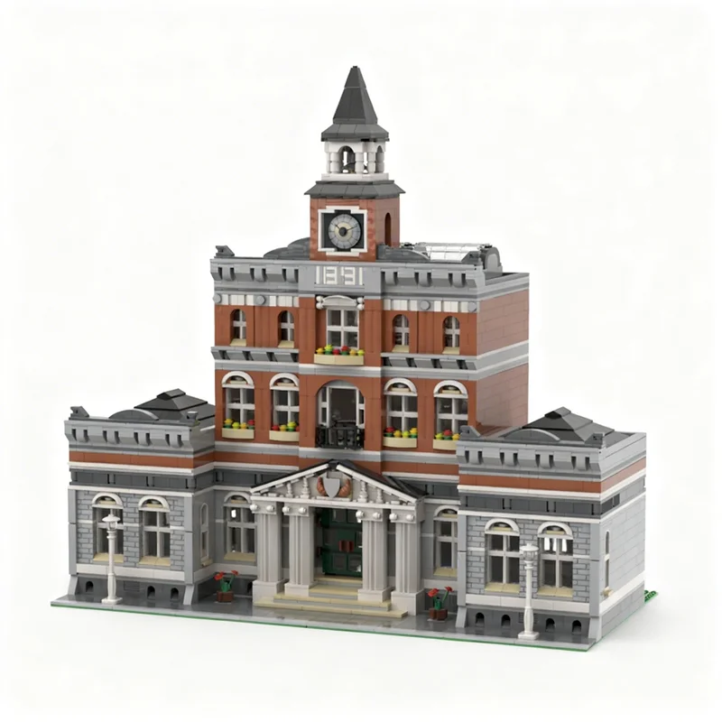 4009pcs MOC Modular Town Hall Extension City Model Building Blocks Construction Brick DIY Idea Birthday Christmas Gifts Toys